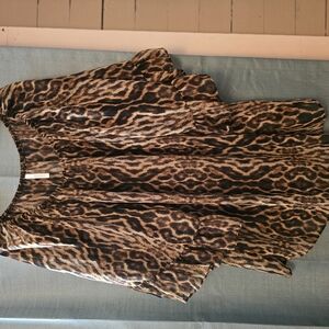 Leopard Print Flowy Blouse